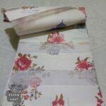 پرده زبرا با طرح گل صورتی